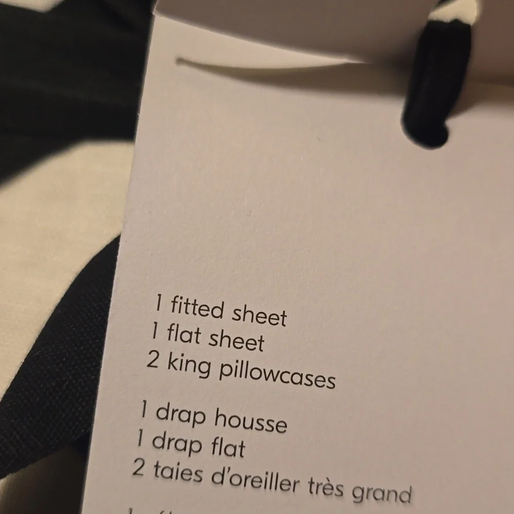 ❤️BUY 2 GET 1 FREE West Elm European Flax Linen Sheet Set White, King